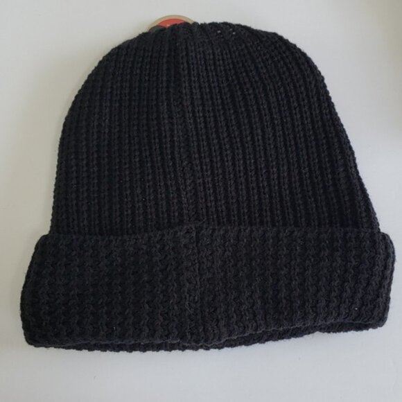 Levi's Cuff Faux Fur Lined Beanie Black - Picture 3 of 4